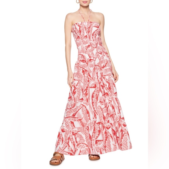 FARM Rio Dresses & Skirts - FARM Rio Strapless Red and White Dress